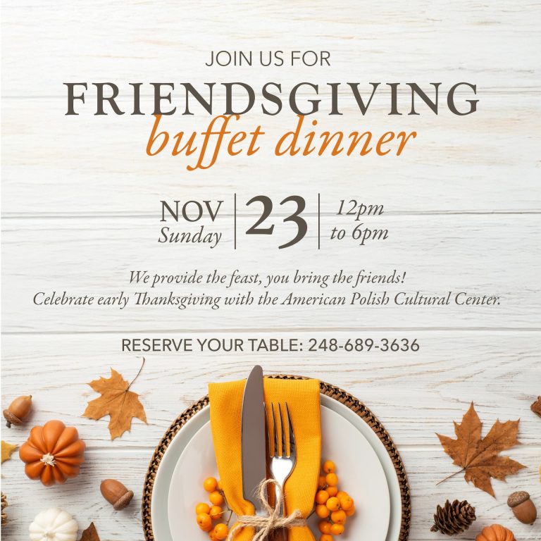 November 23, 2025 – Friendsgiving Buffet