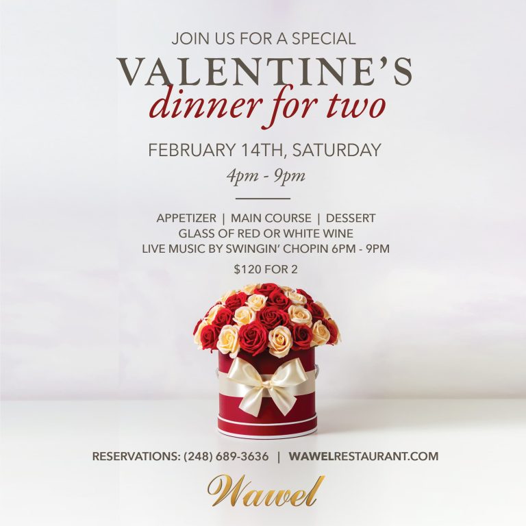 February 14, 2026 – Valentine’s Day Dinner